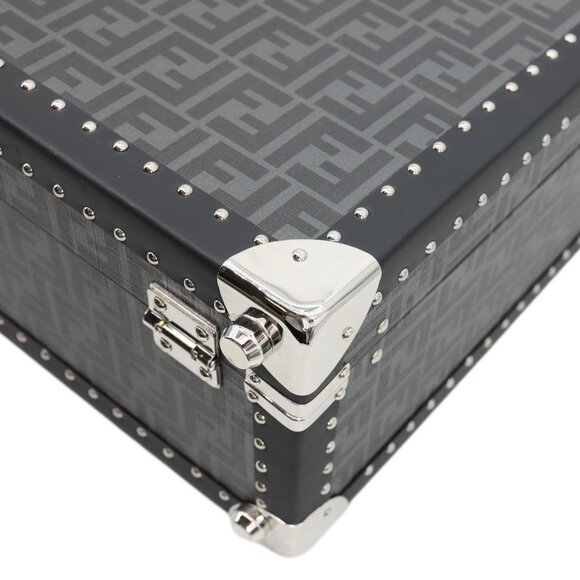 Fendi  FF Logo Large Zucca Canvas Rigid Suitcase Grey - Picture 7 of 14